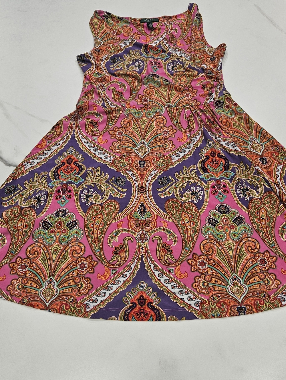 Lauren Ralph Lauren Petite Pink Paisley Print Dress